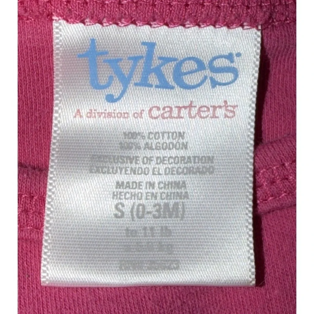 Vintage Tykes Carter's Newborn‎ Baby Bodysuit Pastel Stripe Floral Snap Small